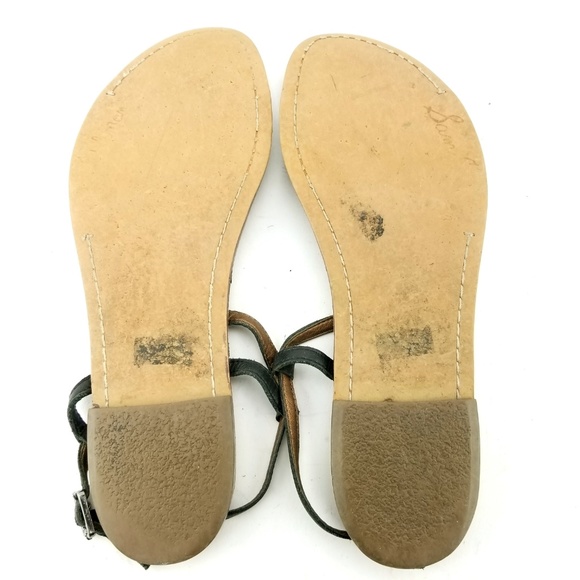 Sam Edelman Leather Gigi Sandals Black Sz 9 NA13 - Picture 6 of 7